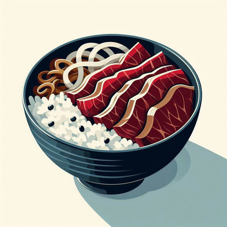 japanese food - japanese ramen vector illustration.