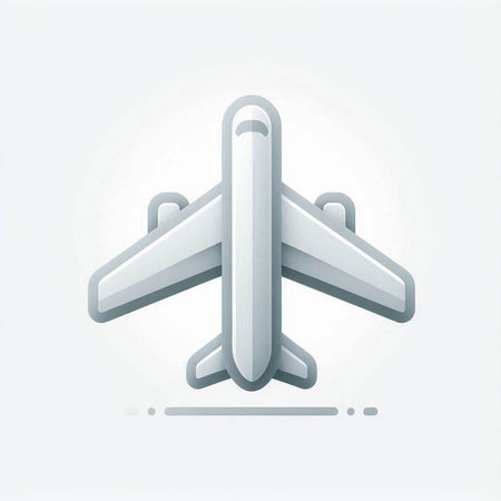 Airplane icon. Vector illustration of an airplane. Flat design.