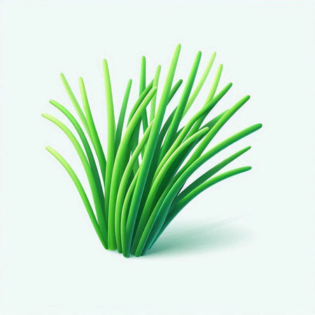 green onion isolated on white background. 3d illustration. green onion