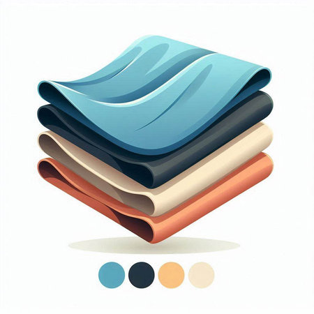 illustration of book cover on white background with color swatches.