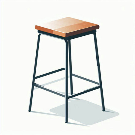 Bar stool isolated on white background. Vector illustration. Eps 10.