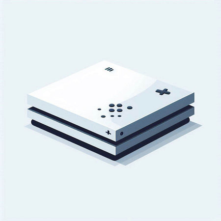 Isometric gamepad isolated on a white background. Vector illustration.