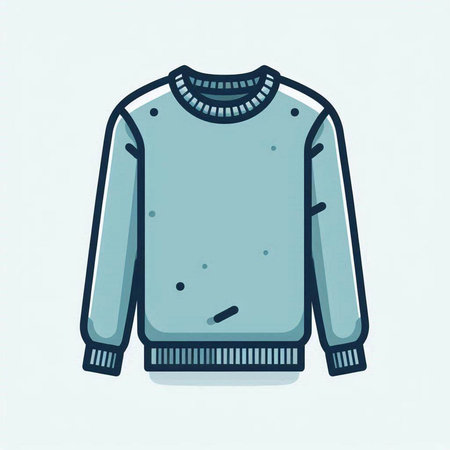 Vector illustration of a sweater on a light background in a flat style