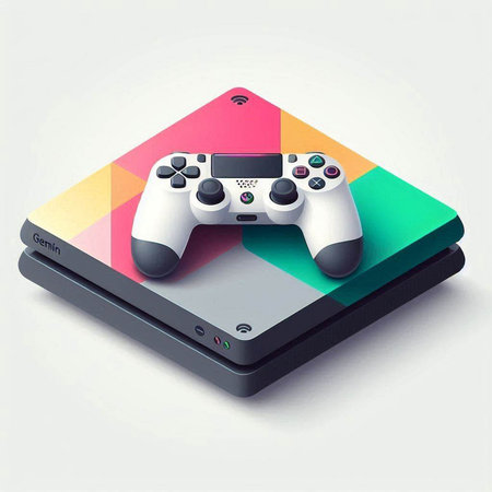 Gamepad on a white background. Vector illustration. Eps 10.