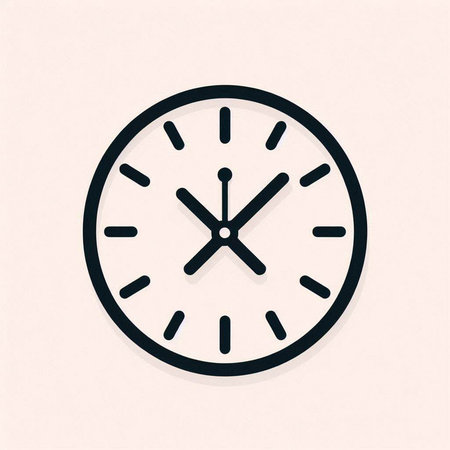 Clock icon. Vector illustration. Flat design style. Time concept.