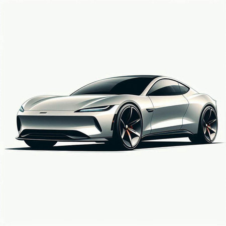 Vector illustration of a sports car on a white background. Eps 10