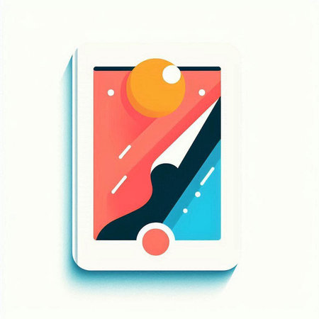 GPS navigation map, vector illustration in flat design style with shadow