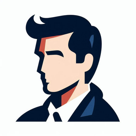 Businessman in suit and tie. Vector illustration. Eps 10.
