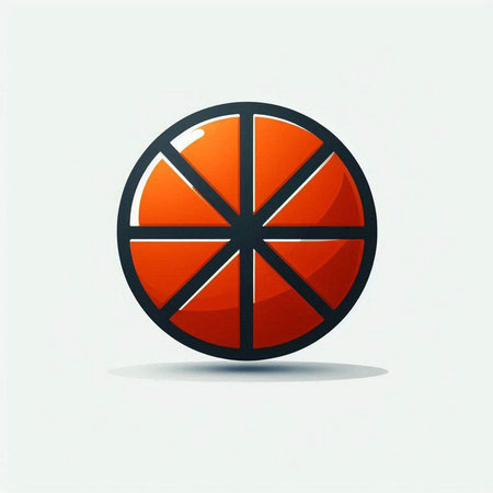 abstract icon of a basketball on a white background. vector illustrationの写真素材