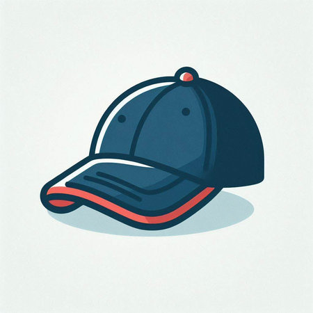 Baseball cap icon isolated on white background. Vector Illustration.の写真素材