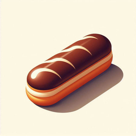 Illustration of a chocolate bar on a white background - 3d render