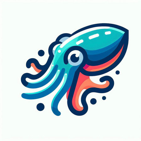 Octopus logo. Sea animal logotype. Colorful vector illustration.