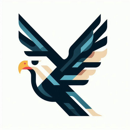 Eagle logo. Vector illustration. Isolated on white background.