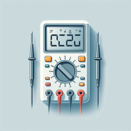 Digital multimeter. Digital multimeter. Vector illustration in flat style