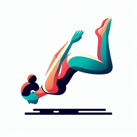 Fitness woman vector illustration. Silhouette of a girl.