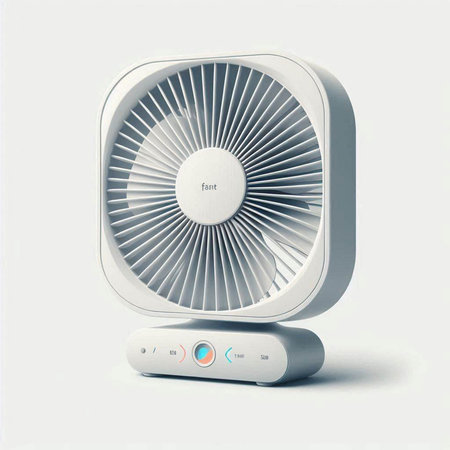 Modern air conditioner on a white background. 3d rendering.