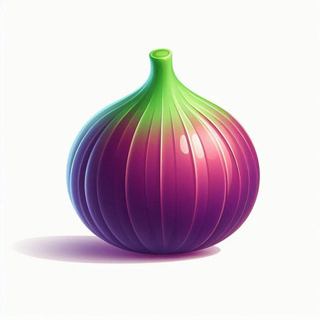 Purple and purple onion on a white background. Vector illustration.の写真素材