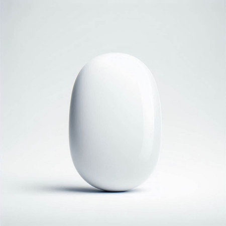 White egg on a white background. 3d rendering. Computer digital drawing.