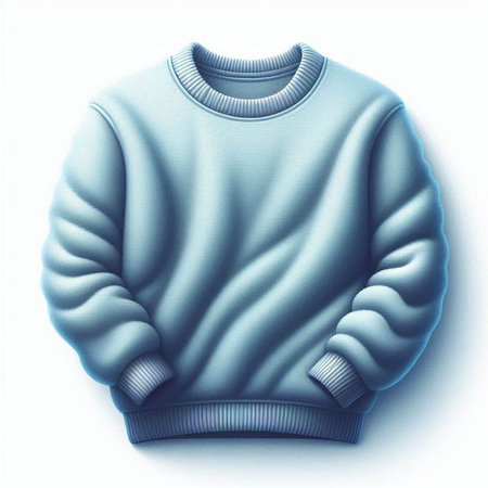 Blue sweater isolated on a white background. 3d render illustration.の写真素材