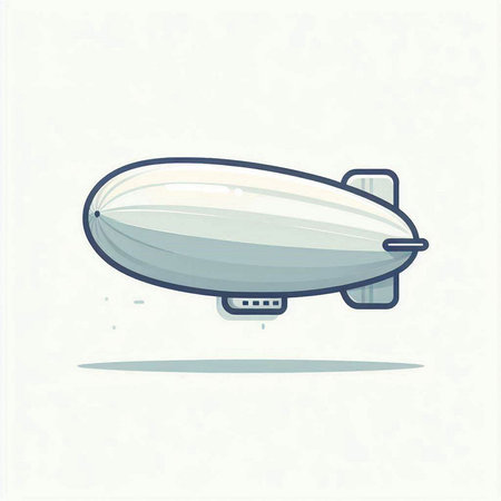 Airship. Vector illustration of an airship on a white background.の写真素材