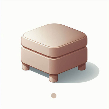 Illustration of a 3d stool isolated on a white background.の写真素材