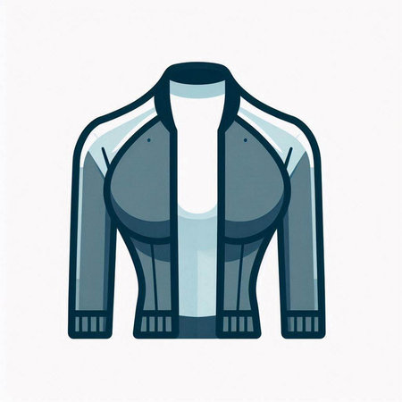 Vector illustration of a sports jacket, isolated on a white background.