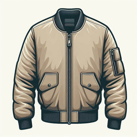 Men's jacket. Vector illustration of a male jacket with a hood.