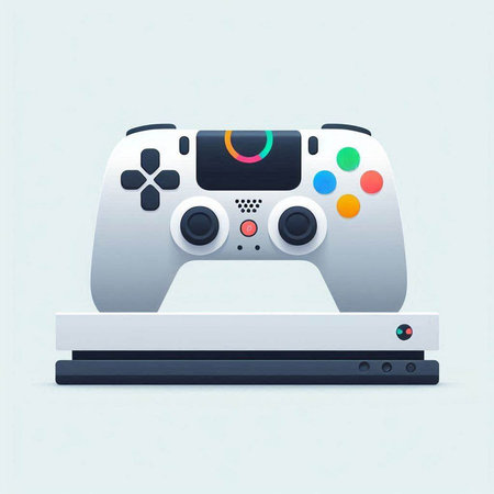 Gamepad on a white background. Vector illustration. Eps 10.