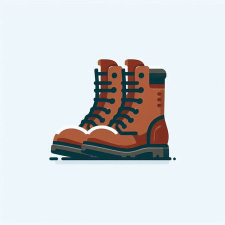 Vector illustration of winter boots. Isolated on a white background.