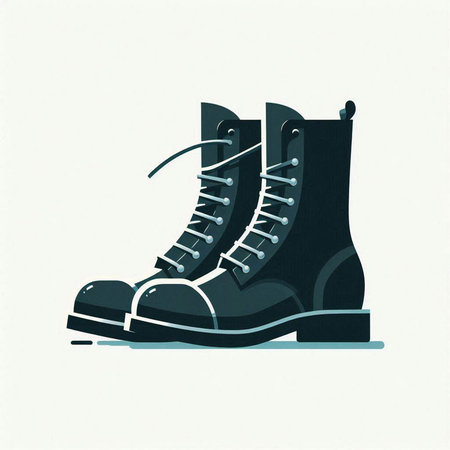 Stylized illustration of a pair of boots. Vector illustration.