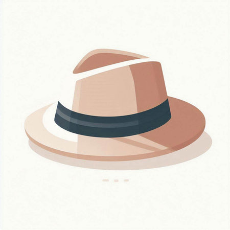 hat on a white background, vector illustration, eps 10.の写真素材