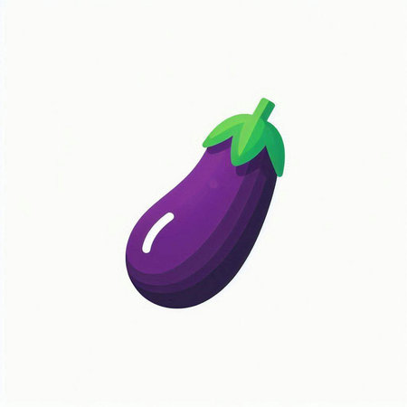 Eggplant on a white background. Vector illustration. Eps 10の写真素材