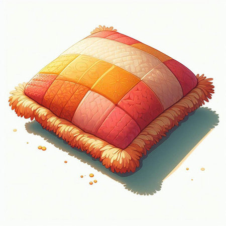 Illustration of a pillow on a white background - 3d render