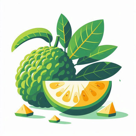 Soursop vector illustration isolated on white background. Soursop icon.