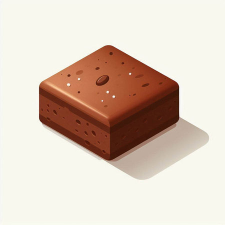 Illustration of a chocolate cake on a white background. Vector illustration.
