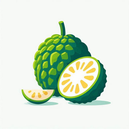 Bergamot fruit isolated on white background. Vector illustration.