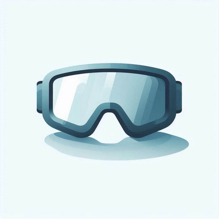 Ski goggles. Vector illustration. Isolated on white background.