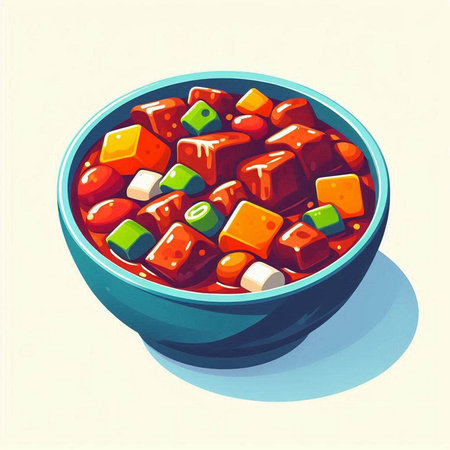 Illustration of a bowl of sweet and sour candies on a white backgroundの写真素材