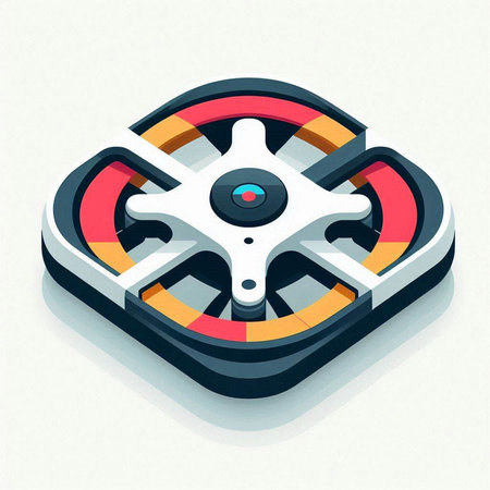 Drone icon. 3d isometric vector illustration on white background.の写真素材