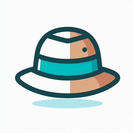 hat icon on the white background. Vector illustration. Eps 10.の写真素材
