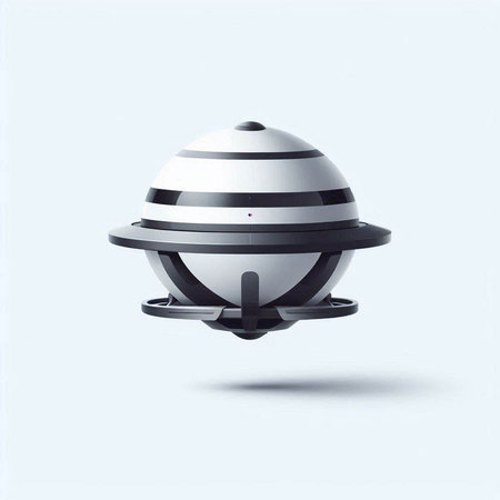 3D Illustration of a UFO isolated on a white background.
