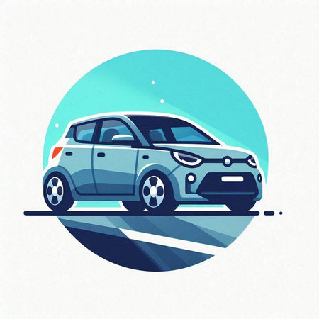 Modern car icon in flat style. Vector illustration for your design.