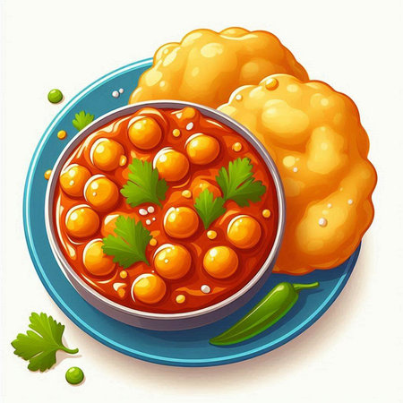Illustration of a bowl of chicken nuggets with sauce and parsley