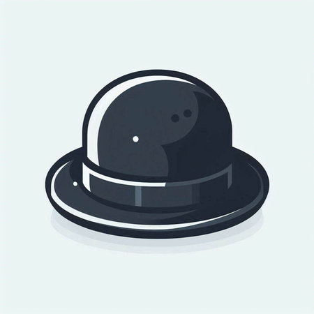 Illustration of a black hat on a white background. Vector illustrationの写真素材