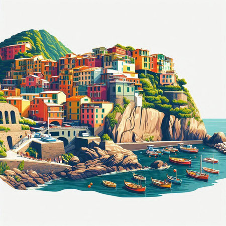 Colorful village of Riomaggiore, Cinque Terre, Italy