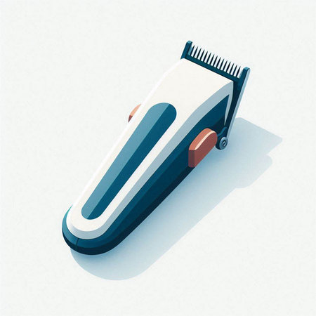 Hair clipper on a white background. 3d illustration.