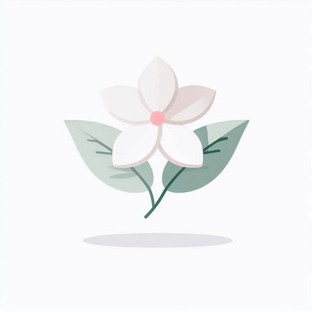 Flower icon on white background. Vector illustration. Flat design.の写真素材