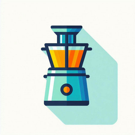 Kitchen juicer icon, vector illustration. Flat design style.