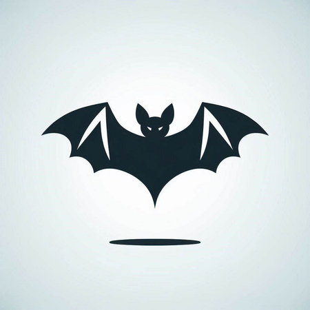 Bat icon, vector illustration. Flat design style. Halloween concept.