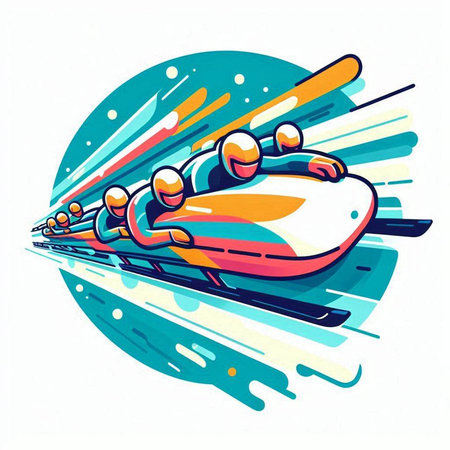 Illustration of high speed train on a white background. Vector illustration.